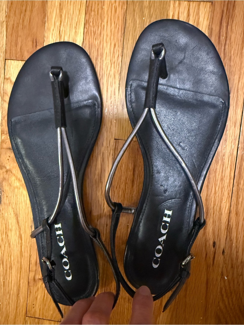 Coach leather sandals